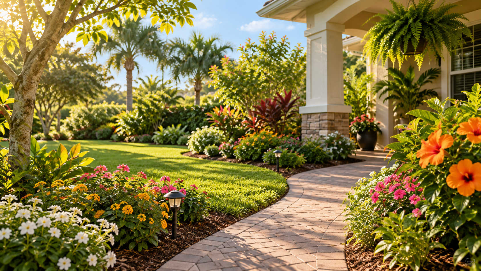 A colorful, welcoming garden