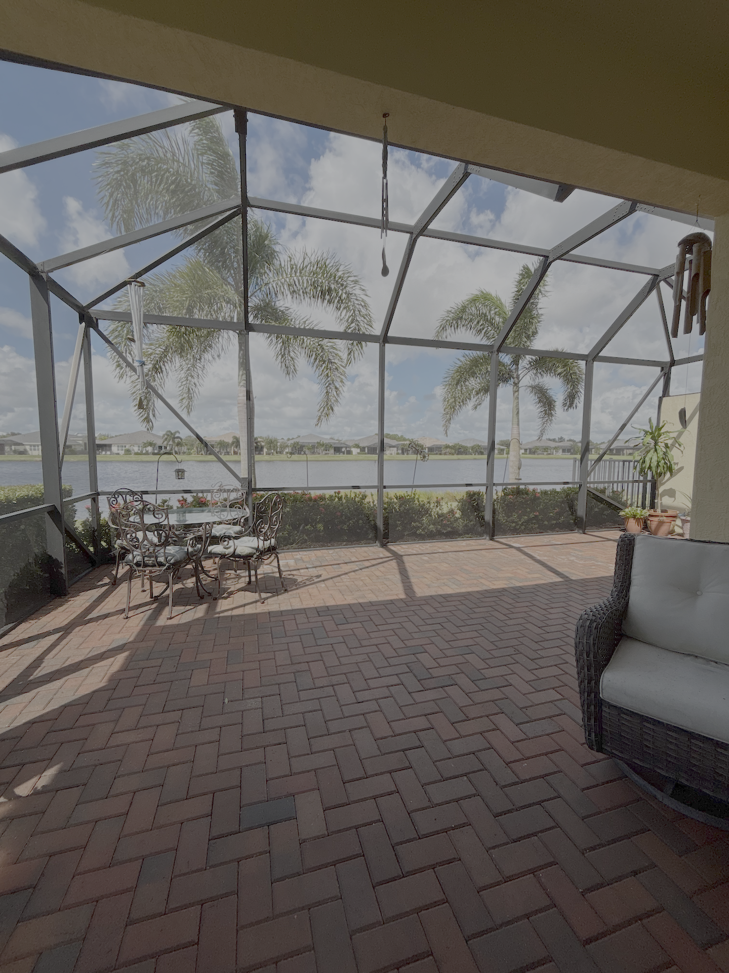 Lanai cleanup. Overgrown with algea; yet cleaned up nice!