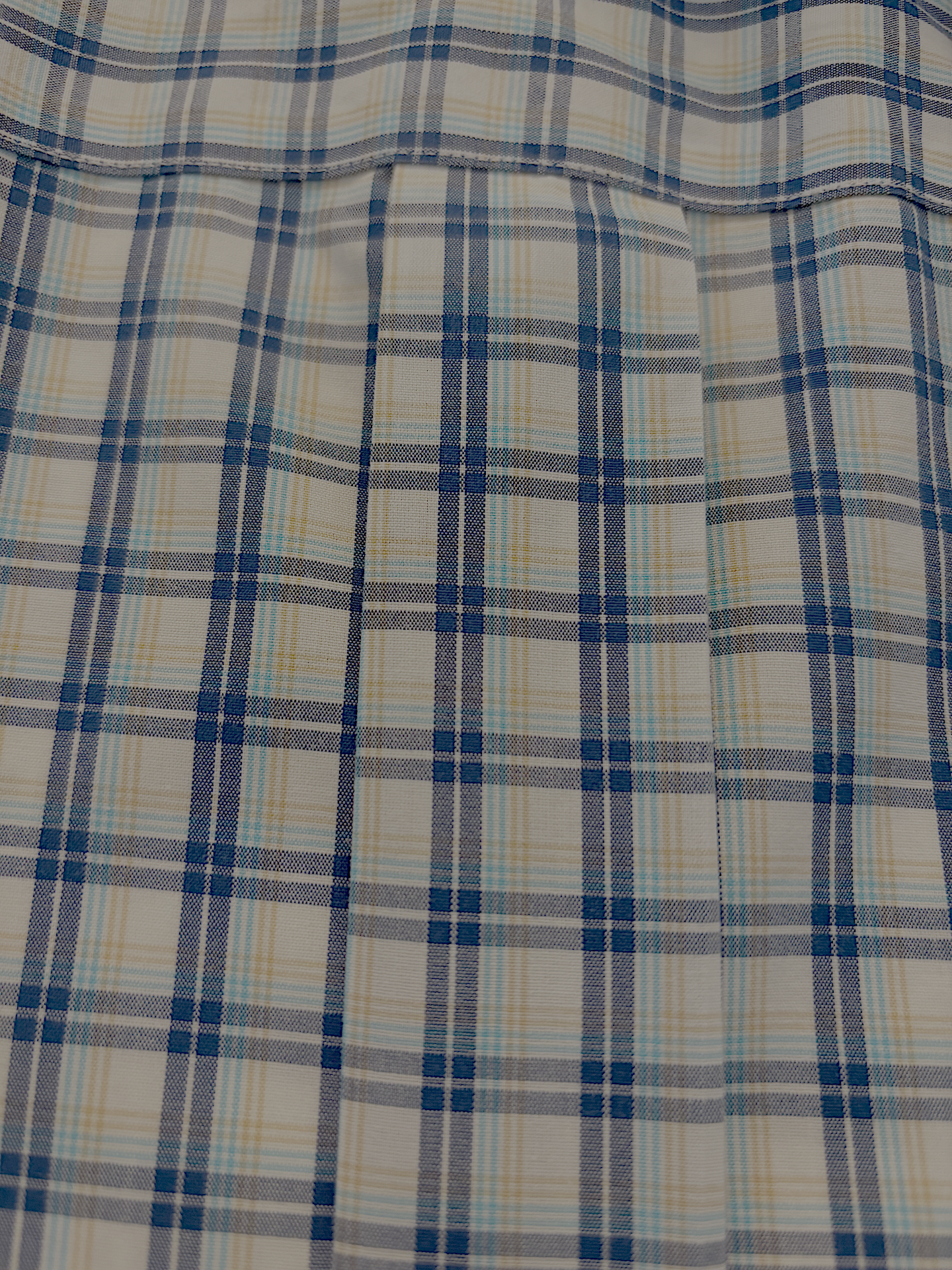 Men's shirt with ironed pleat.